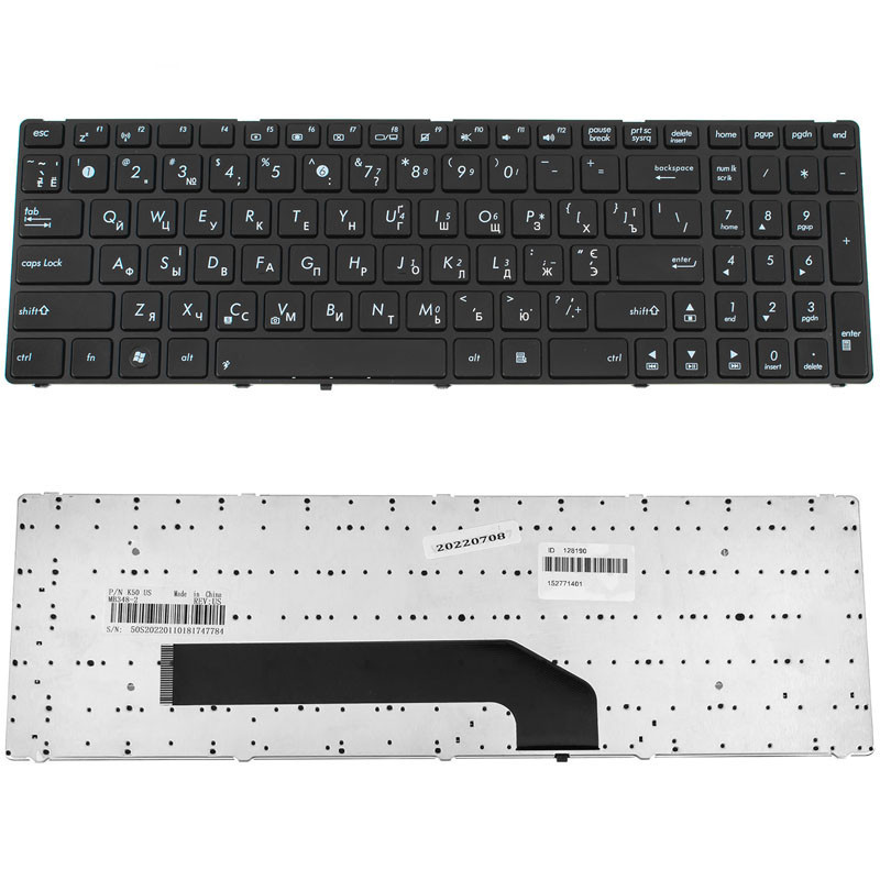Клавиатура для ASUS ноутбука совместима с моделями K50 K51 K60 K61 K70 F52 P50 X5