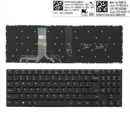 Клавиатура Lenovo Legion y530-15ich Y540-15IRH Y545-15ICH Y740 Y9000K SN20T24414 V1604200S1 Y540P PK131DG3D00 NSK-BUD