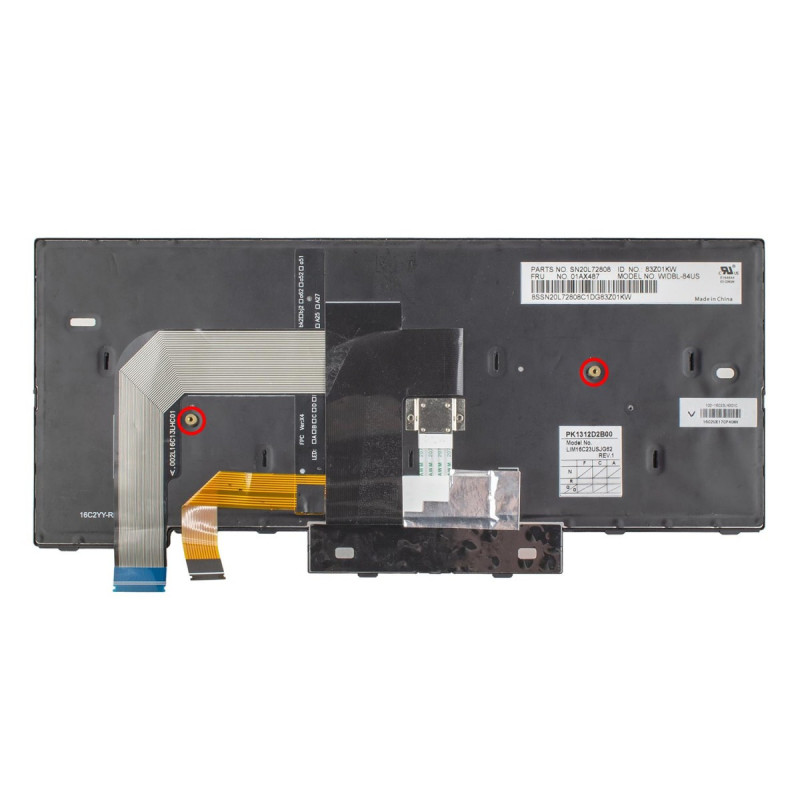 Клавиатура Lenovo ThinkPad T470 T480 01AX487 01AX528 01AX569 SN20L72808 PK1312D2B00 01AX599 01HX339 PK131691A13 01HX3