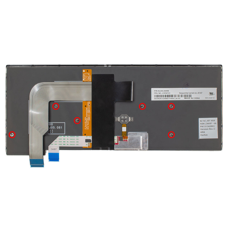 Клавиатура Lenovo ThinkPad T470S 13 Gen 2 01EN723 01EN682 SU20L82088 9Z.NCJBT.60A PK131342B03 NSK-ZA6BT SN20L82067 01