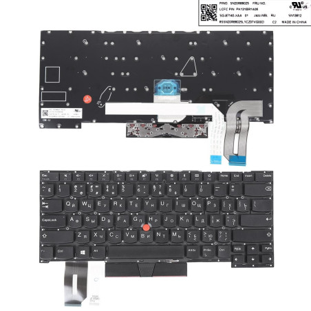Клавиатура Lenovo Thinkpad T490S L490 E490 SN20R66025 PK131BR1A06 SN20R58788 SG-96800-XAA SN8381BL2 01YN420 01YN340