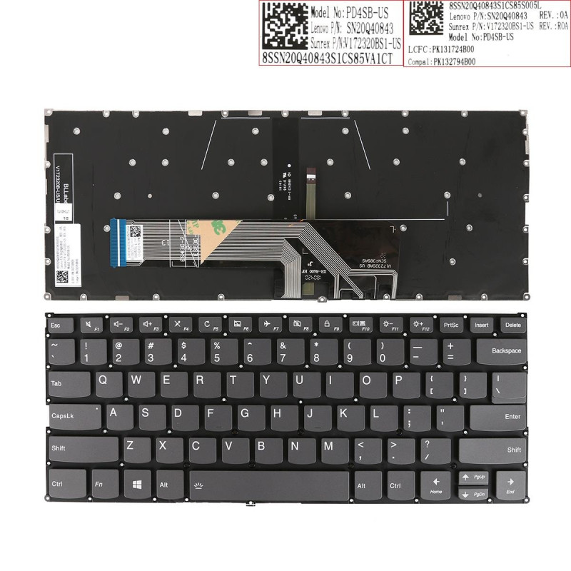 Клавиатура Lenovo Yoga 530-14ARR 530-14IKB PD4SB SN20Q40843 V172320BS1 PK131724B00 9Z.NDULN.F01 SN20N0459116 AE08L010 Клавиатура Lenovo Yoga 530-14ARR 530-14IKB PD4SB SN20Q40843 V172320BS1 PK131724B00 9Z.NDULN.F01 SN20N0459116 AE08L010