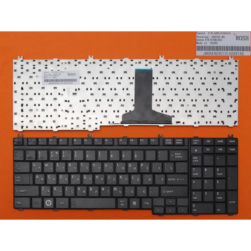 Клавиатура Toshiba Satellite A500 A505 A505D F501 L350 L355 L355D L500 L500D L505 L505D L510 L515 L550 L555 L555D P30