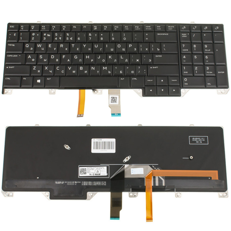 Клавиатура для DELL ноутбука совместима с моделями Alienware 17 R4 R5