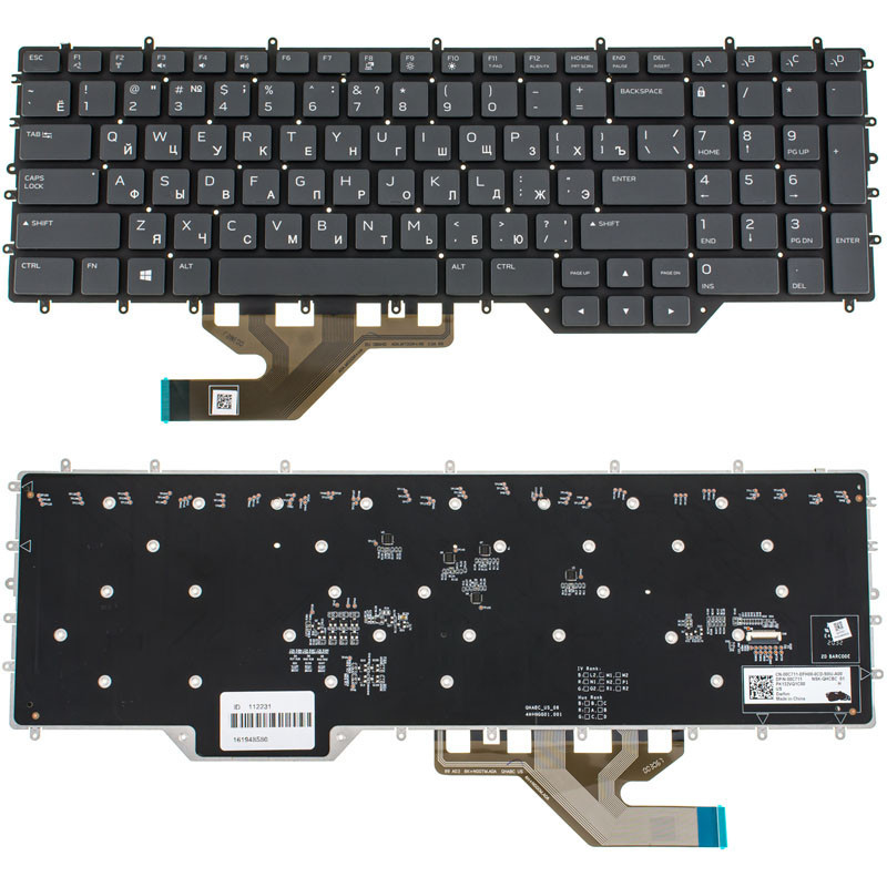 Клавиатура для DELL ноутбука совместима с моделями Alienware Area 51m R2 M17 R2 M17 R3