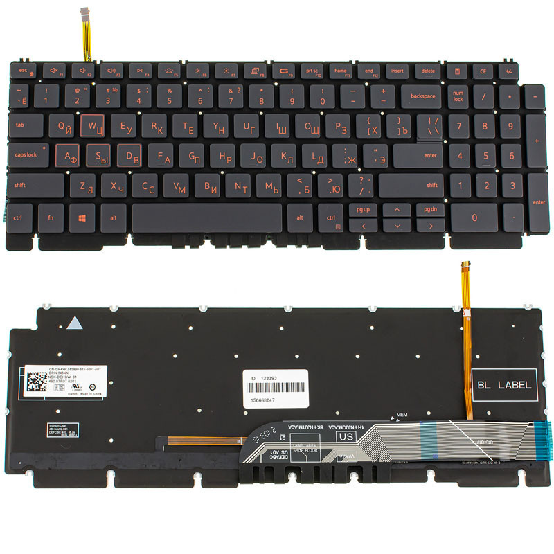 Клавиатура для DELL ноутбука совместима с моделями G15 5510 5515