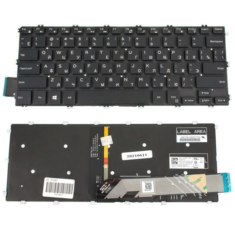 Клавиатура для DELL ноутбука совместима с моделями Inspiron 5480 5488 5481 5482