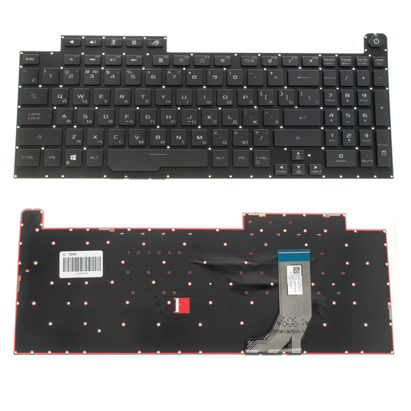 Клавиатура для ASUS ноутбука совместима с моделями G731GD G731GT G731GU RGB Per-Key Per Key Клавиатура для ASUS ноутбука совместима с моделями G731GD G731GT G731GU RGB Per-Key Per Key
