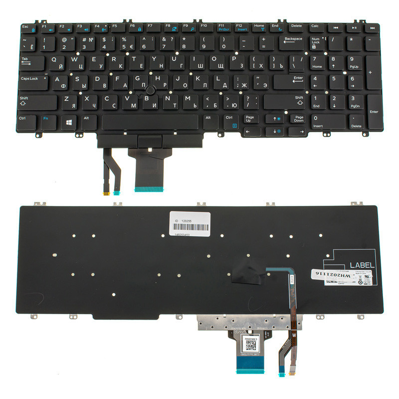 Клавиатура для DELL ноутбука совместима с моделями Precision 7530 7730