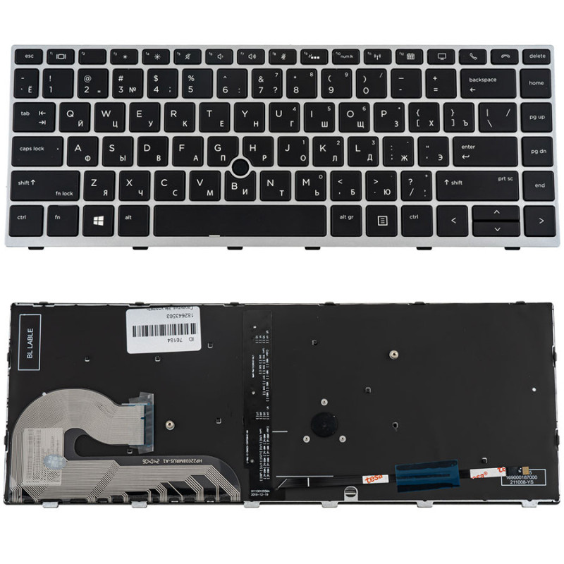 Клавиатура для HP ноутбука совместима с моделями EliteBook 740 G5 840