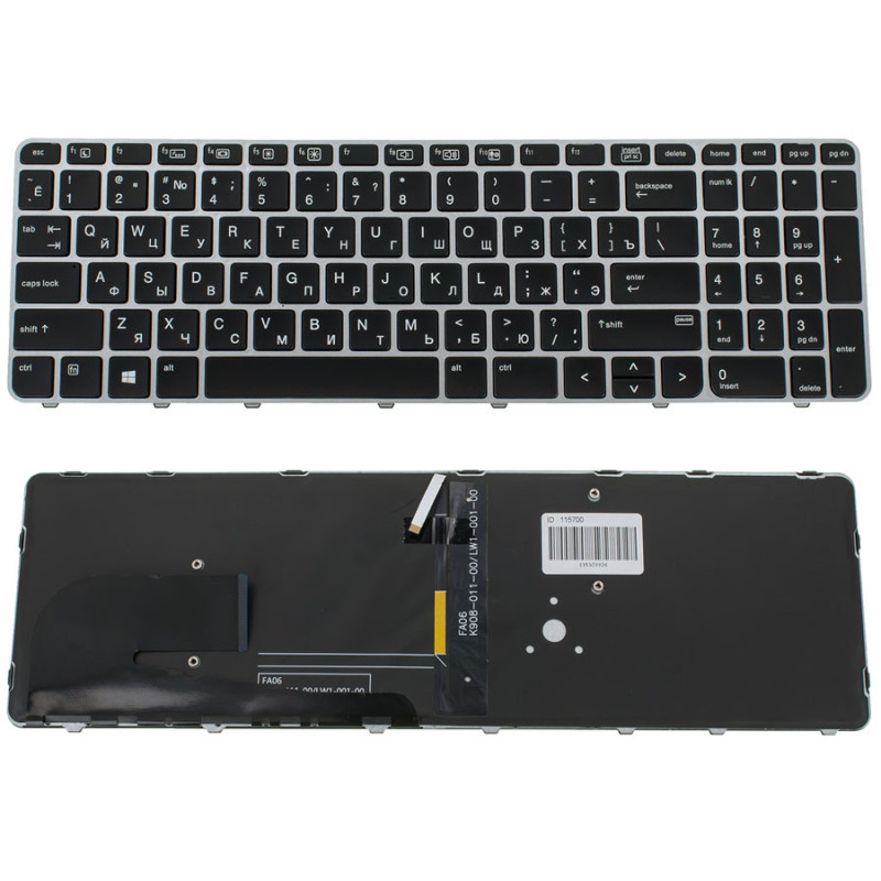 Клавиатура для HP ноутбука совместима с моделями EliteBook 850 G4
