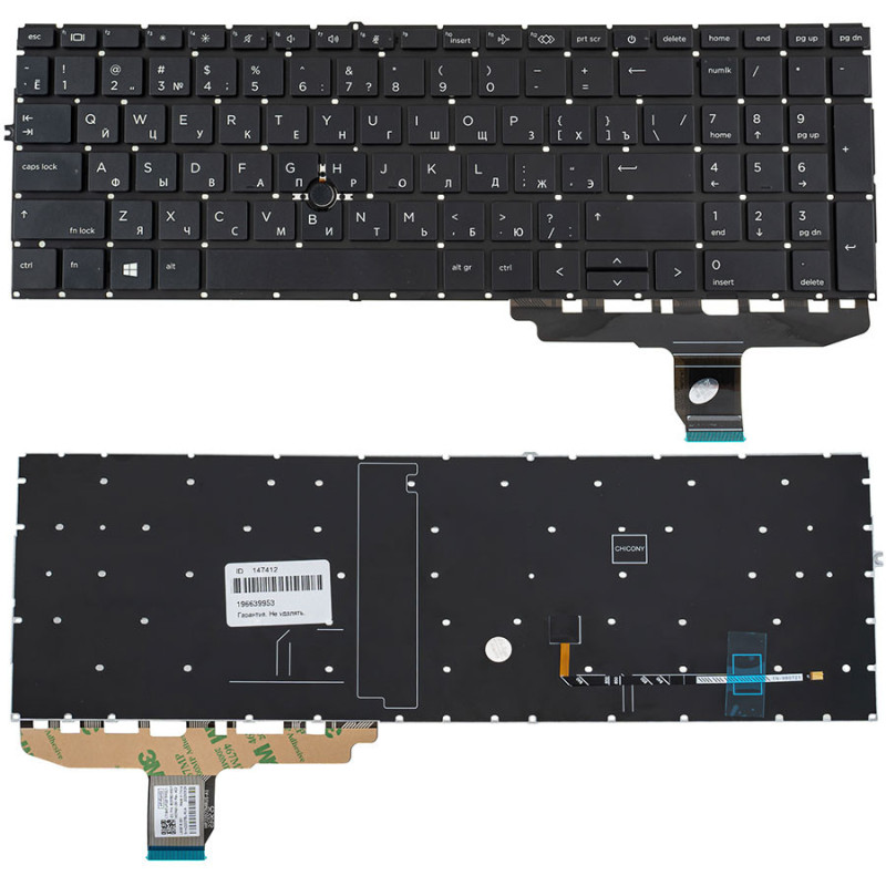 Клавиатура для HP ноутбука совместима с моделеми ProBook 850 G8 855 Клавиатура для HP ноутбука совместима с моделеми ProBook 850 G8 855
