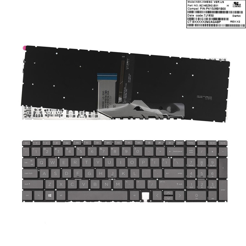 Клавиатура HP Envy 17-cg x360 15-ED 9Z.NEZSC.E01 9ZNEZSCE01 PK1328B1B00 L87983-001 L93226-001