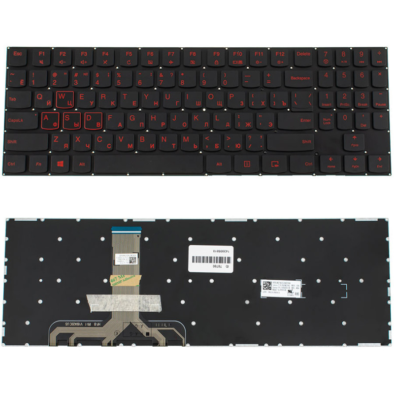 Клавиатура для ноутбука LENOVO Legion Y520-15 Y520 15 без фрейма ОРИГИНАЛ