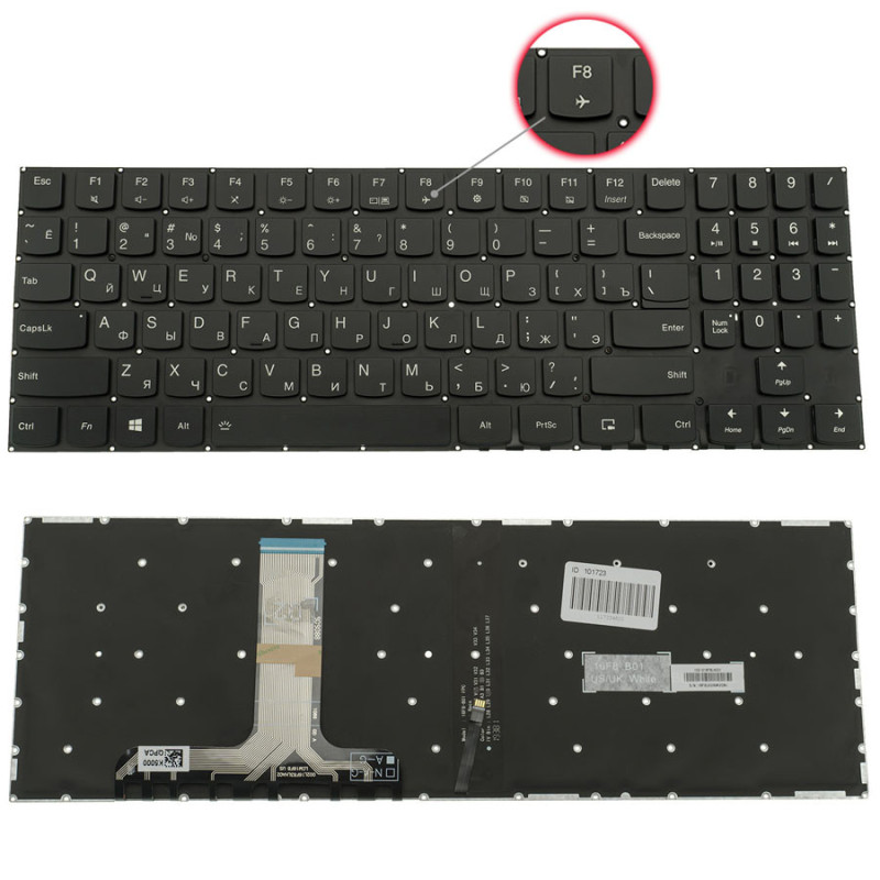 Клавіатура для ноутбука LENOVO Legion Y530 - 15 Y530 15 без фрейма підсвічування клавіш ОРИГІНАЛ