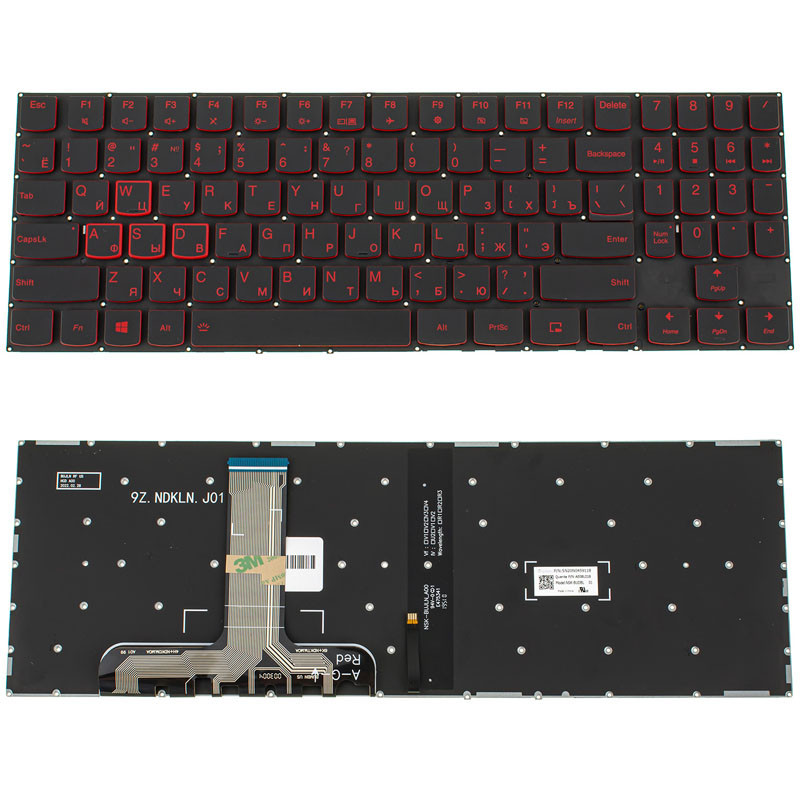 Клавиатура для ноутбука LENOVO Legion Y540-15 Y540 15 без фрейма подсветка клавиш ОРИГИНАЛ RED Клавиатура для ноутбука LENOVO Legion Y540-15 Y540 15 без фрейма подсветка клавиш ОРИГИНАЛ RED