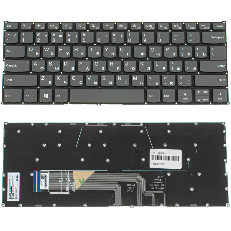 Клавиатура для ноутбука LENOVO Yoga 530-14ARR 530-14IK 530 14ARR 14IK без фрейма