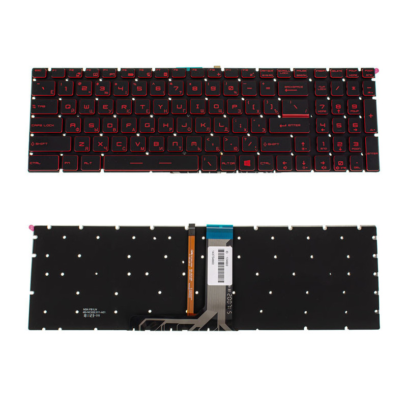 Клавиатура для ноутбука MSI GV62 GT62 RED подсветка клавиш без фрейма