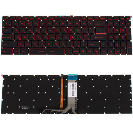 Клавиатура для ноутбука MSI GV62 GT62 RED подсветка клавиш без фрейма
