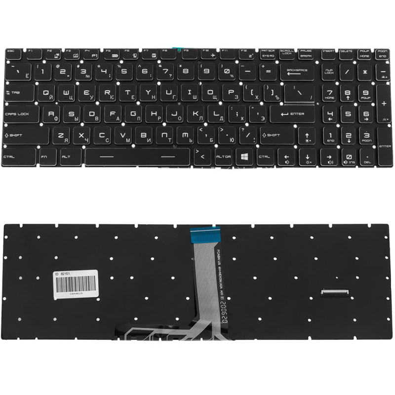 Клавиатура для ноутбука MSI GV62 GT62 подсветка клавиш без фрейма RGB Per-key Per key ОРИГИНАЛ