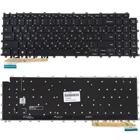Клавіатура для ноутбука SAMSUNG 950qbd 930qbd без фрейма підсвічування клавіш ОРИГІНАЛ