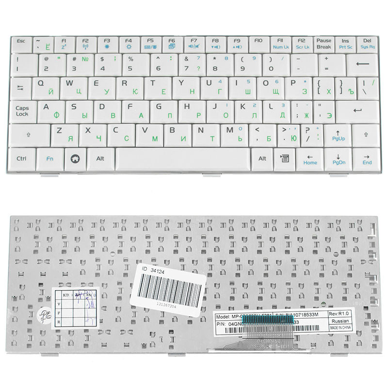 Клавиатура для ноутбука ASUS Eee PC 700 701 900 901 902 4G