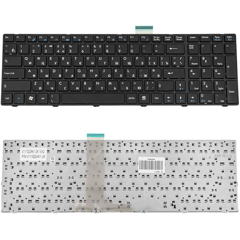 Клавиатура для ноутбука MSI S1N-3ERU221-SA0 S1N-1ERU2B1-SA V129922CK1 WX1412AA0958 3ERU211 1ERU2B1 V111922AK1 CR620 GT660 CX620
