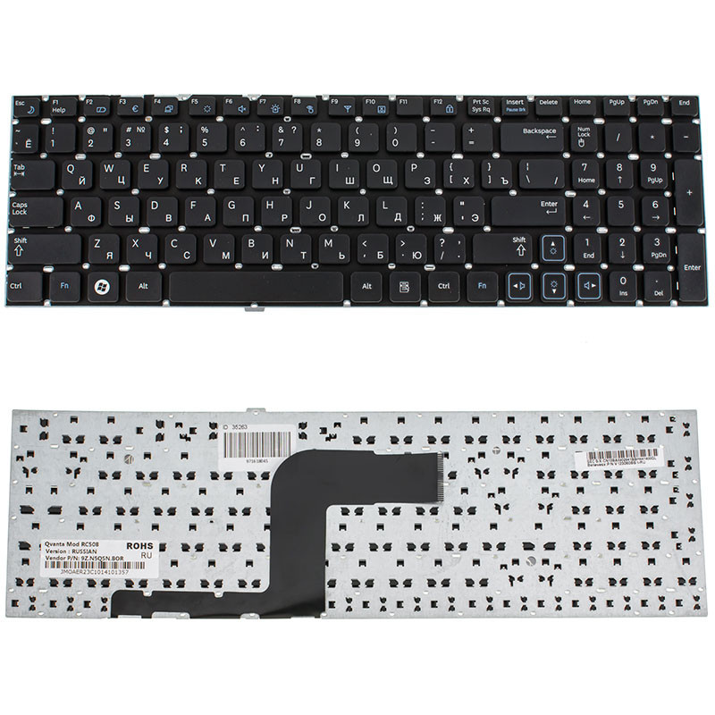 Клавіатура для ноутбука SAMSUNG RC508 RC510 RC520 RV509 RV511 RV513 RV515 RV518 RV520 без рамки