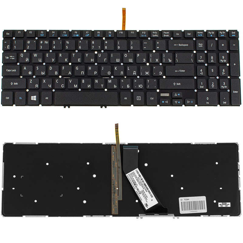Клавіатура для ноутбука ACER AS V5 - 552 V5 - 573 552 V5 573 без фрейма підсвічування клавіш