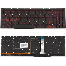 Клавіатура для ноутбука ACER Nitro AN517 - 55 без фрейма підсвічування клавіш RED ОРИГІНАЛ