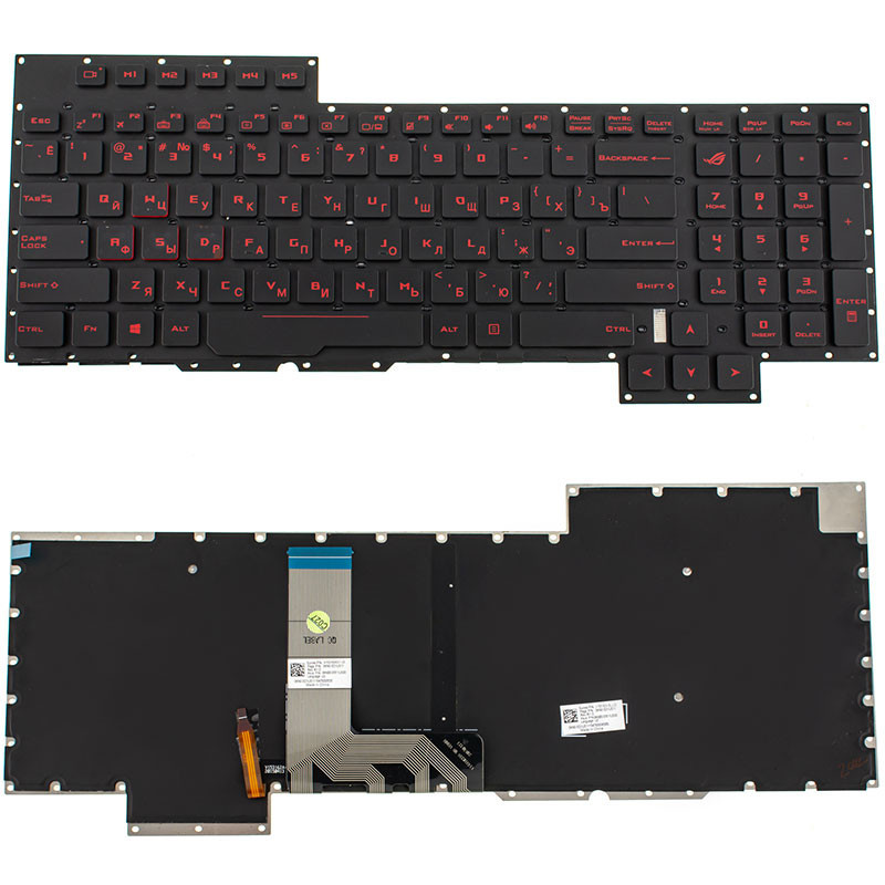 Клавиатура для ноутбука ASUS GX700 без фрейма подсветка клавиш