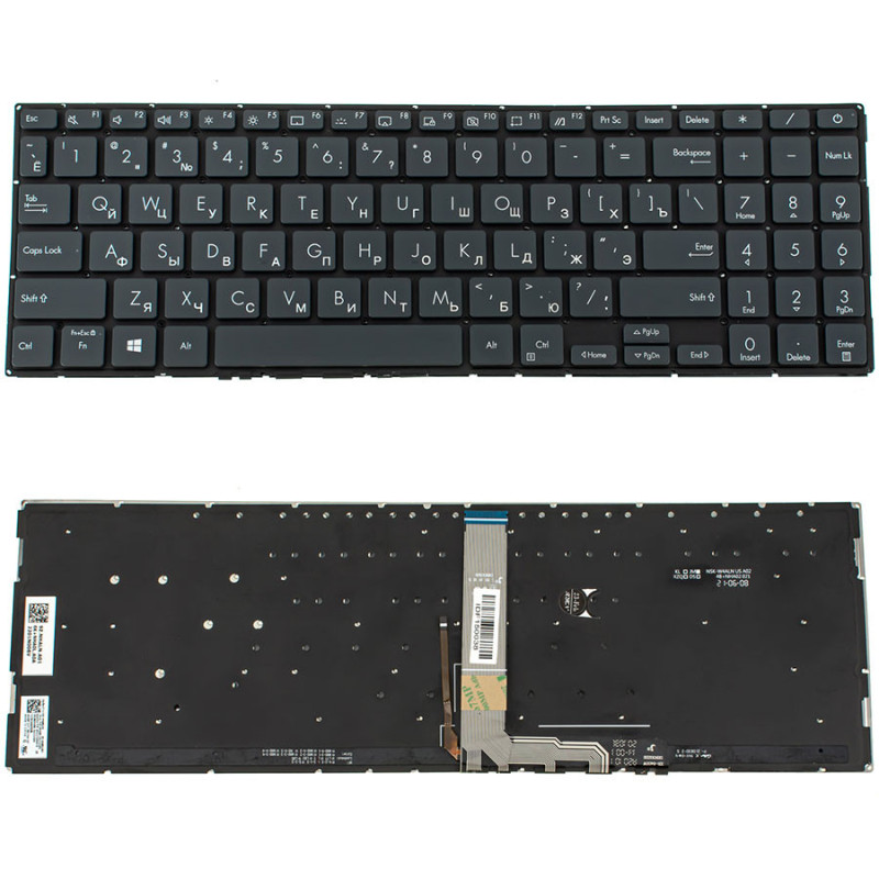 Клавиатура ASUS UX535 UX535LI KJ274T H2170R H2015R BN208R BN091R 90nb0rw2 M06810 90nb0rw1-M05480 90nb0rw1-M03000 M05490 M03010