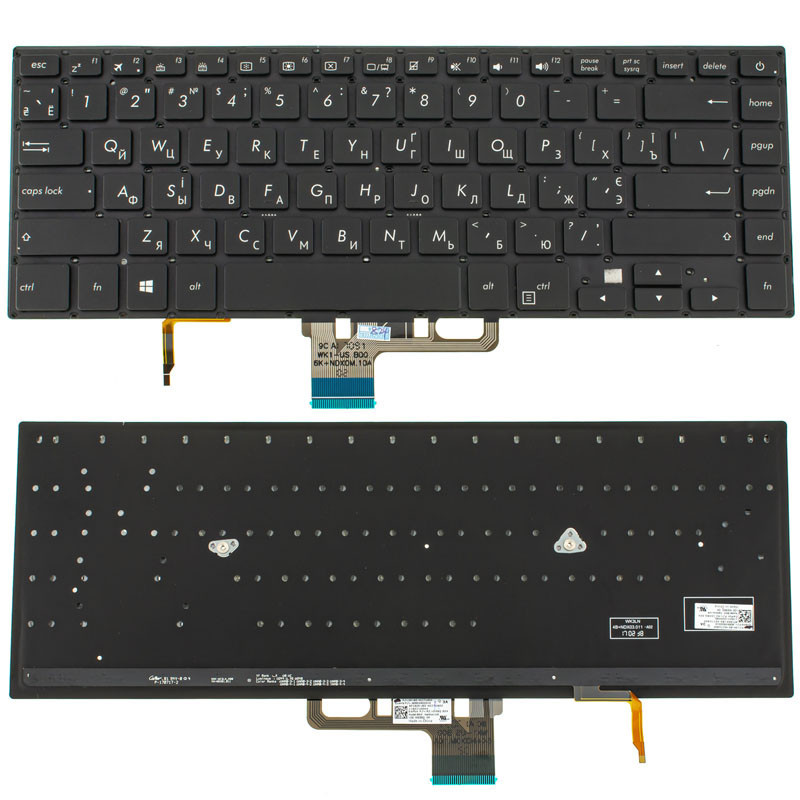 Клавиатура для ноутбука ASUS UX550 без фрейма подсветка клавиш ОРИГИНАЛ