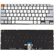 Клавіатура для ноутбука ASUS X3400 X7400 без фрейма підсвічування клавіш ОРИГІНАЛ