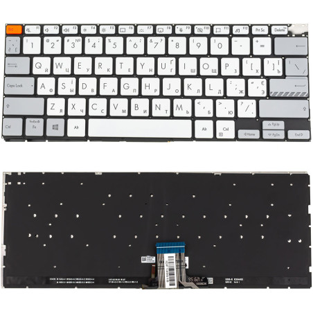 Клавиатура для ноутбука ASUS X3400 X7400 без фрейма подсветка клавиш ОРИГИНАЛ