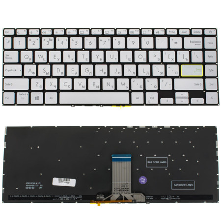 Клавиатура для ноутбука ASUS X421 без фрейма подсветка клавиш