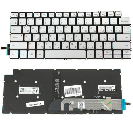 Клавиатура для ноутбука DELL Inspiron 5390 5490 7490 без фрейма подсветка клавиш ОРИГИНАЛ