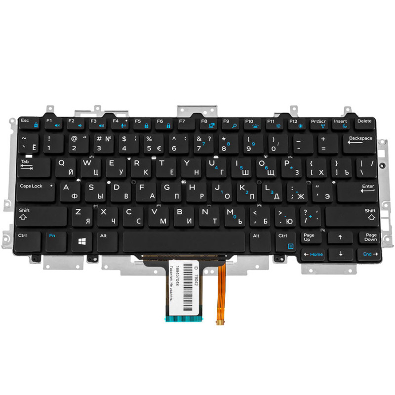 Клавиатура для ноутбука DELL Latitude E5270 E7250 без фрейма подсветка клавиш