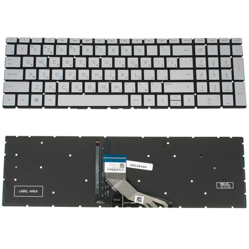 Клавіатура для ноутбука HP 250 G7 255 без фрейма підсвічування клавіш ОРИГІНАЛ