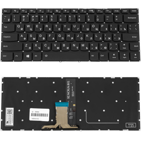 Клавиатура для ноутбука LENOVO IdeaPad 310-14 310 14 без фрейма подсветка клавиш