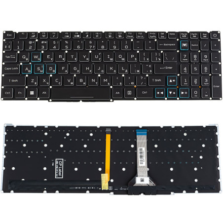 Клавіатура для ноутбука ACER Nitro AN517-55 AN517 55 без фрейму підсвічування клавіш ОРИГІНАЛ