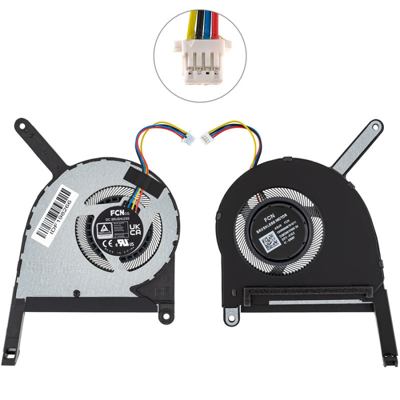 Вентилятор для ноутбука ASUS FCN FP82 DFS5K22B05673J 90NR08Y2 M002A0 90NR08Y1 M00290 HN021 HN031 CPU FAN 5 V FX507ZE FA507RE