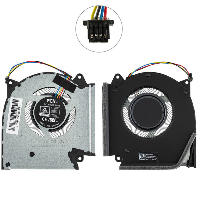 Вентилятор Asus G513QY 90NR06X4-M00080 90NR06X4-M00660 HF002 HQ008 DFSCK22D05883T 13NR06X0T01011 6033B0095601 DFSCK22D058831