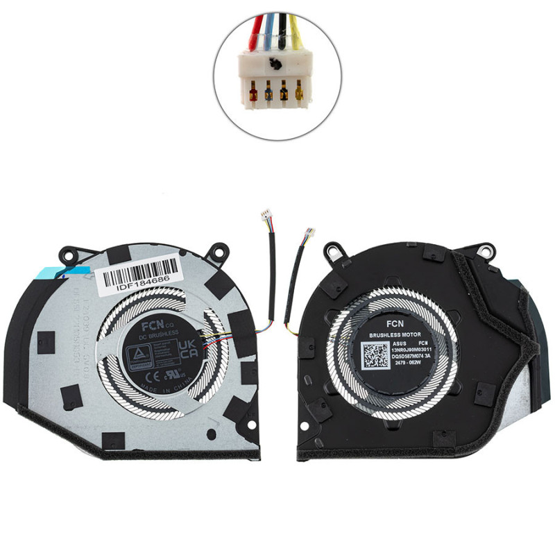 Вентилятор для ноутбука Asus ROG Zephyrus GA605WI GA605WV CPU Fan GA605WI-QR107X DQ5D587M074 DFS5L22H05B853 QR107X