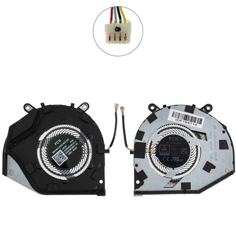 Вентилятор для ноутбука Asus ROG Zephyrus GU605MI GU605MU GU605MV GPU Fan GU605MI-QR064W DFS5L22H58853 DQ5D587M071 QR064W