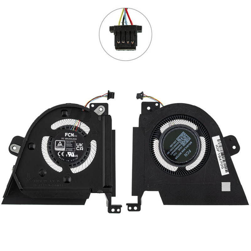 Вентилятор для ноутбука Asus ROG Zephyrus Duo GX650PI GX650PV GX650PY 12V CPU Fan DFSCL12E06786M 6033B0121001