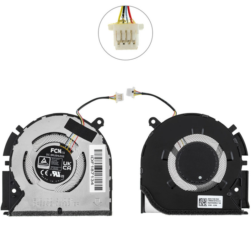 Вентилятор Asus VivoBook K6400ZC M3401QA M3401QC 13NB0U40T02111 13NB0U40T02011 13NB0U40T02121 DFS5K12114262G HQ23300243000 ND75