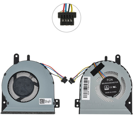 Вентилятор для ноутбука Asus VivoBook X442UA X442UN 13NB0FG0P03011 13NB0FG0AM0101 FJPLDFS501105PR0T 13N1-2JP0301 13N1 2JP0301
