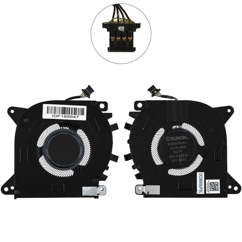 Вентилятор для ноутбука Dell Alienware x15 R1 R2 02H5HD 07M2CV DC28000UFDL NS75C39 DC28000UFSL Вентилятор для ноутбука Dell Alienware x15 R1 R2 02H5HD 07M2CV DC28000UFDL NS75C39 DC28000UFSL