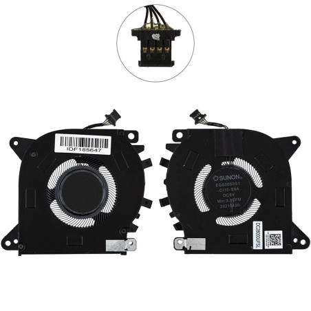 Вентилятор для ноутбука Dell Alienware x15 R1 R2 02H5HD 07M2CV DC28000UFDL NS75C39 DC28000UFSL